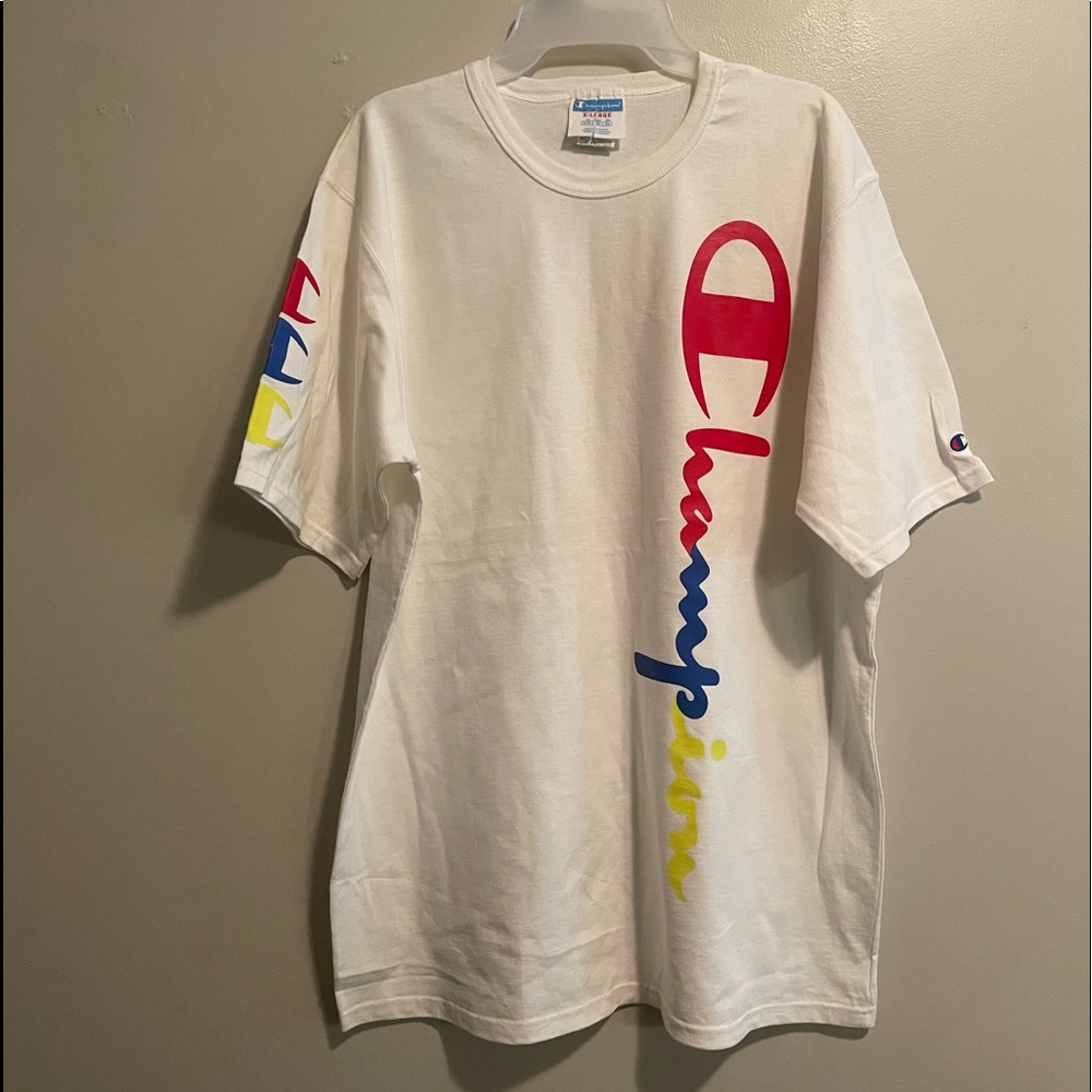 NWOT Champion TShirt XLarge Spellout